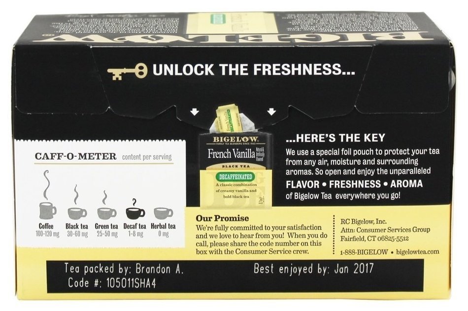 Bigelow Decaf French Vanilla Tea Bags, 20 ct
