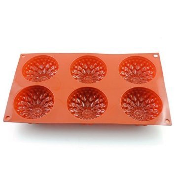 3*1.2 Inch Chocolate Cake Mold Cookie Sheet Food-grade Silicone Baking Pan.