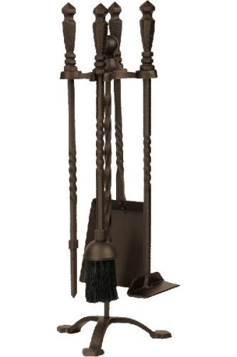 Bronze 5 Piece Stove Fireset - 21.75 inch