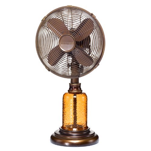 Deco Breeze DBF0610 Table Fan, Fir Bark, 10-Inch