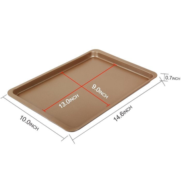 Yilove Non-stick Baking Cookie Sheet-Champagne,14.5"x10" N11