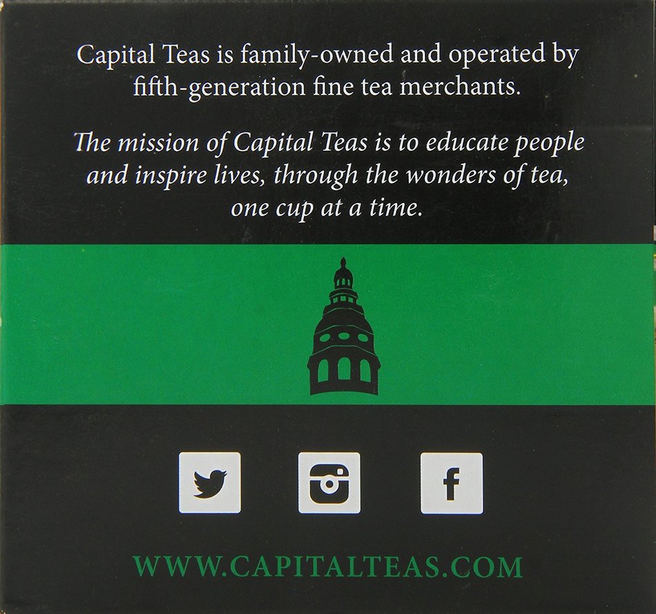Capital Teas Turmeric Ginger Organic Tea, Keurig Cups, 12 Count N21