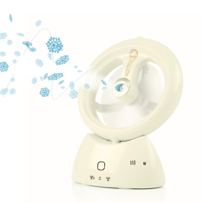 REXSONN Ultrasonic Desktop Cool Misting Fan Humidifier with Built-in Battery and Water Tank for Beauty, Home,... N7