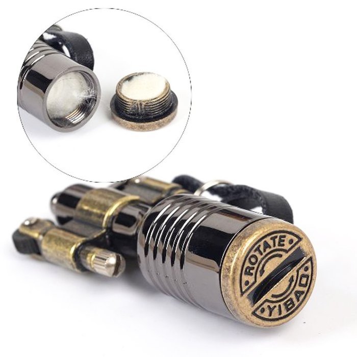 Ezyoutdoor 3 Pieces High-grade Kerosene Bottles Lighters Wheel Wizard Style Cigarette Jet Torch Random Color N6