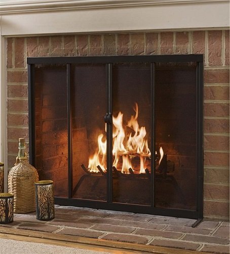 Fire Screen with Sliding Doors (38" x 31") N2
