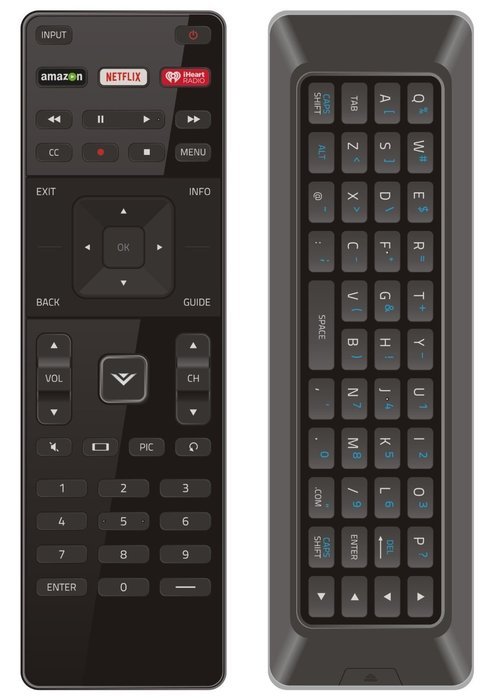NEW Qwerty Dual Side Remote XRT500 with Backlight fit for 2015 2016 VIZIO Smart app internet tv