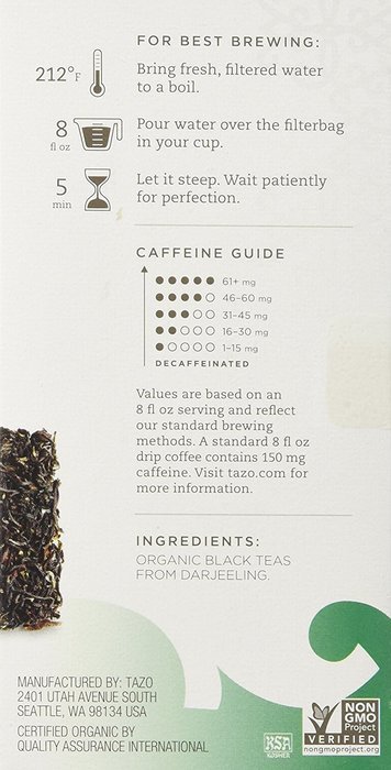 Tazo Awake English Breakfast -20-Count Tea Bags (Pack of 6) N8