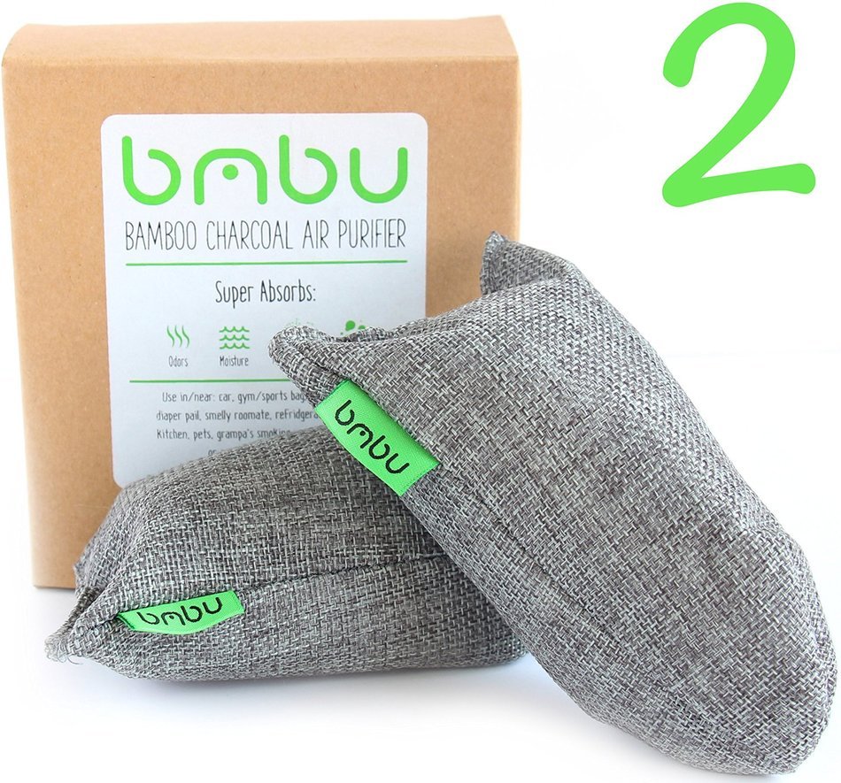 Shoe Deodorizer Bags - Carbon Activated Bamboo Charcoal Air Purifiers (100g x 2) N7