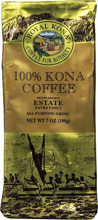 Royal Kona Ground Coffee, 100% Kona Private Reserve, Medium Roast, 0.44 Pound N3