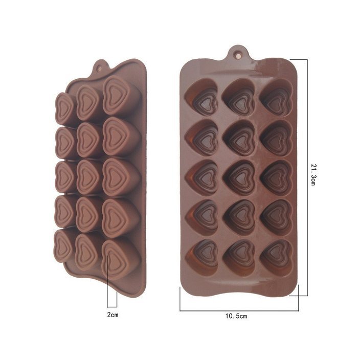 Layer Heart Shape Chocolate Silicone Mold Baking Cake Decoration