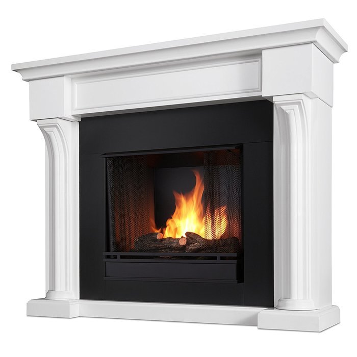 Real Flame Verona Ventless Gel Fireplace White N4