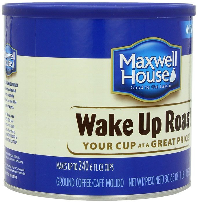 Maxwell House Ground Coffee Canister, Wake Up Roast, 30.65 Ounce