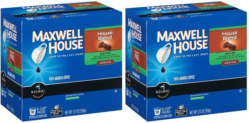 Maxwell House Caf&eacute; Collection Coffee, Decaf K-Cups, 5.57 oz - 18 Count N3