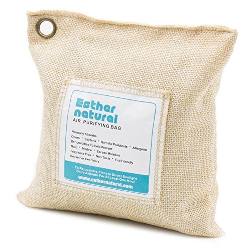 Esther Natural Air Purifying Bag, Natural Bamboo Charcoal Deodorizer, Naturally Removes Odor & Allergens. Fragrance... N3