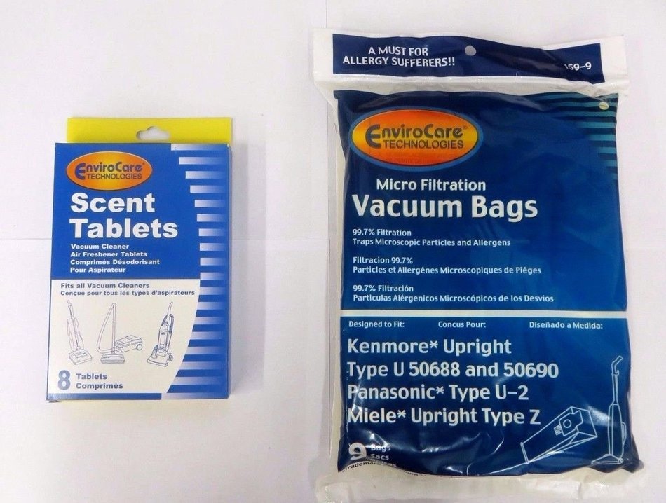 Kenmore 50688 Vacuum Bags Microfiltration with Closure Panasonic U-2 ...