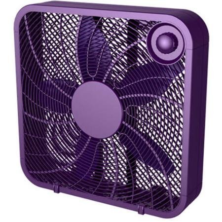 20" High Airflow Box Fan, Purple
