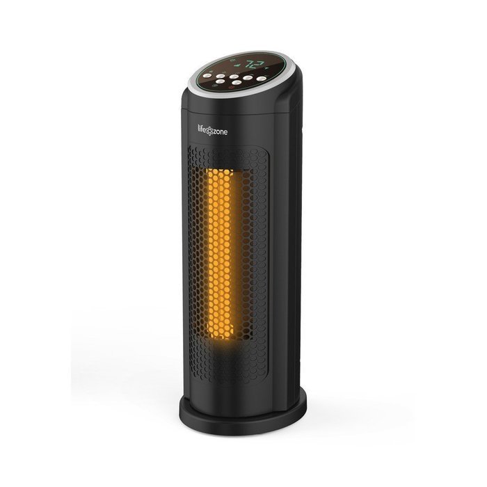 Lifesmart Products ZCHT1040US 16" Heater Fan with Oscillation, Black N2