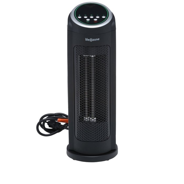 Lifesmart Products ZCHT1040US 16" Heater Fan with Oscillation, Black N3