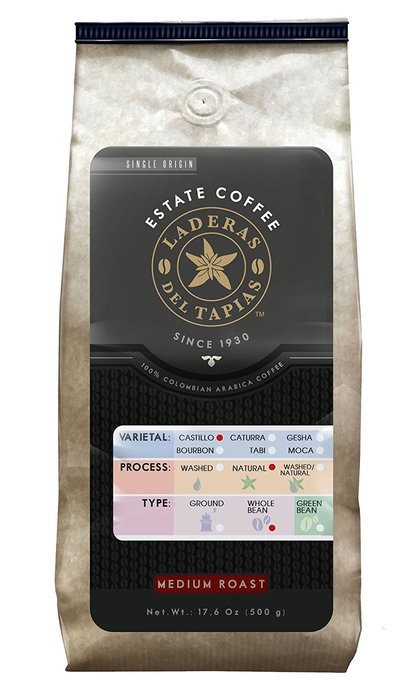 Laderas del Tapias Castillo Natural Whole Bean Colombian Coffee N15