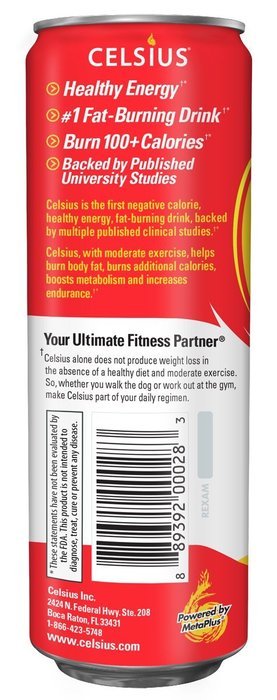 Celsius Green Tea, Peach Mango, 12 Ounce (Pack of 12) N63