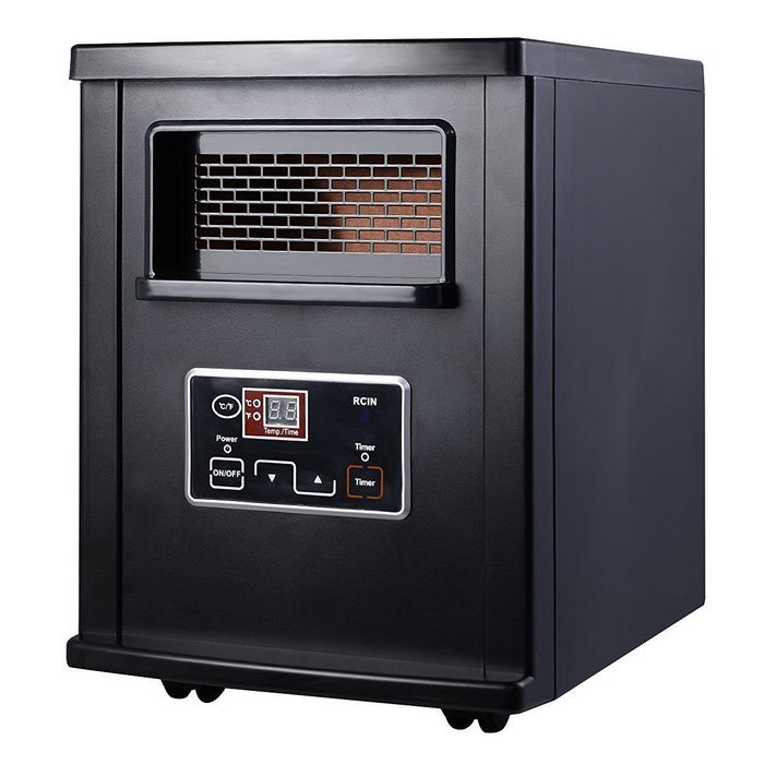 Giantex 1800 Sq. Ft Electric Portable Infrared Quartz Space Heater Remote Black N5