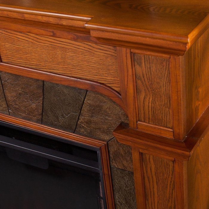 Avery 45 in. Convertible Electric Oak Indoor Portable Fireplace Heater, Wall Mounted or Cornered N3