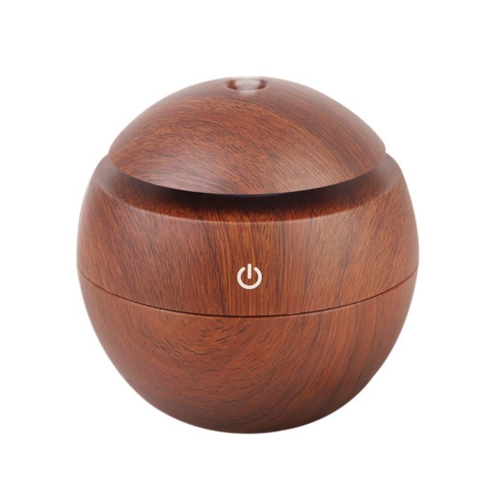 Vintage USB Essential Oil Aroma Diffuser Ultrasonic Humidifier Air Purifier Mist Atomizer - Brown Wooden Grain... N7