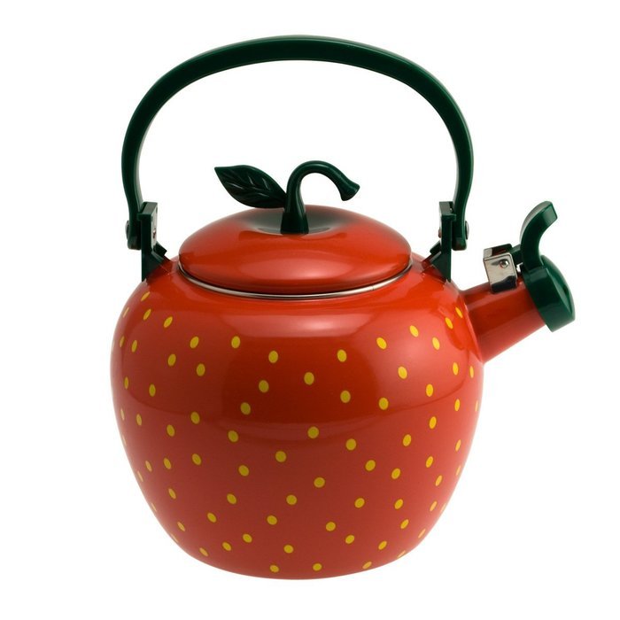 Supreme Housewares Stainless Steel Strawberry Whistling Tea Kettle