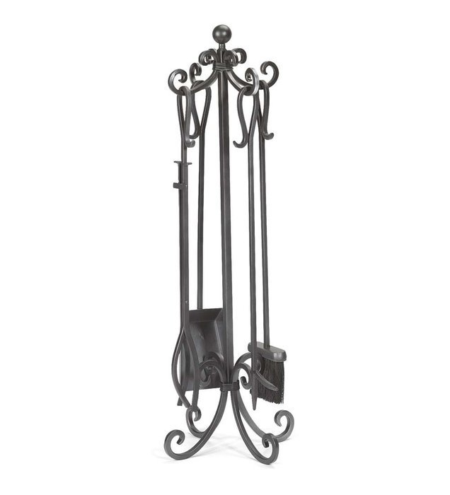 Crest Fireplace Tool Set, in Copper
