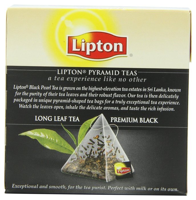 Lipton Black Tea, Black Pearl Pure Long Leaf 20ct, 1.4 OZ (Pack of 6) N2