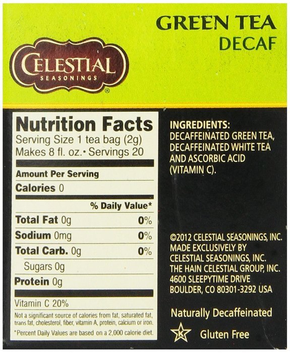 Celestial Seasonings Decaf Mint Green Tea, 20 Count (Pack of 6) N9