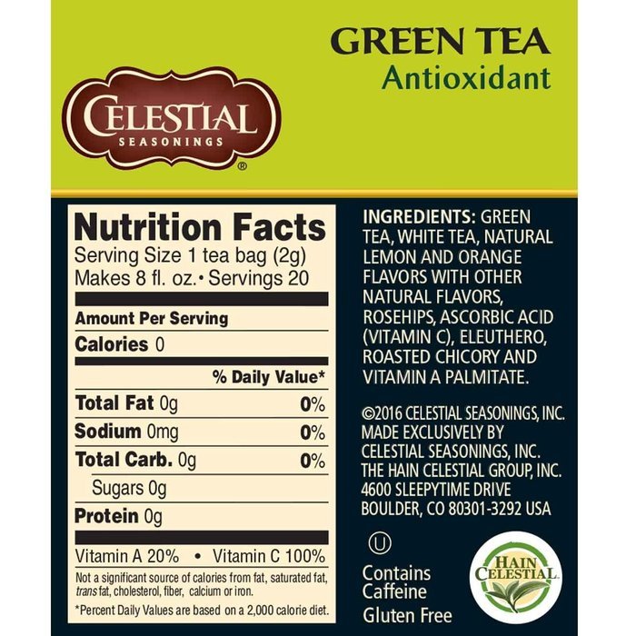 Celestial Seasonings Decaf Mint Green Tea, 20 Count (Pack of 6) N11