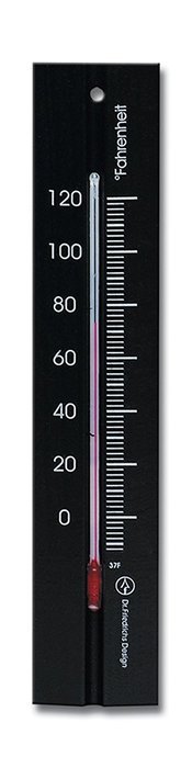 Analog Wall Thermometer Beechwood 7.8 inch Fahrenheit Temperature Scale (Walnut Finish) N2