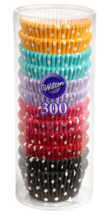 Wilton 415-2286 300 Count Polka Dots Standard Baking Cups N2