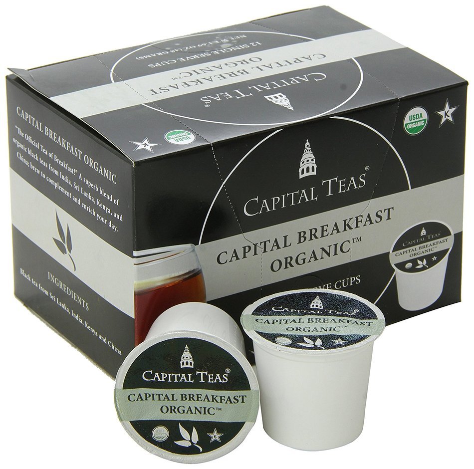 Capital Teas Turmeric Ginger Organic Tea, Keurig Cups, 12 Count N28