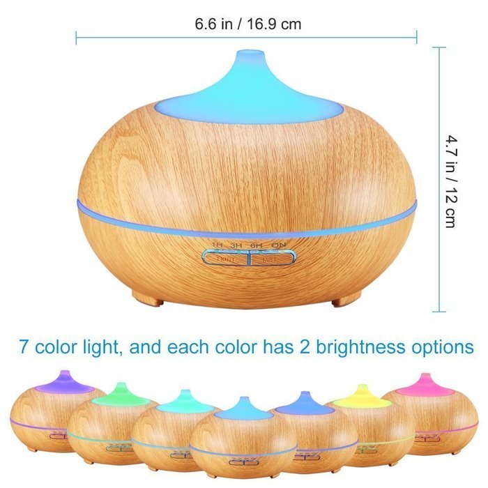 AromaLife 300ml Ultrasonic Aromatherapy Essential Oil Diffuser Cool Aroma Mist Humidifier with LED Light for Home... N7