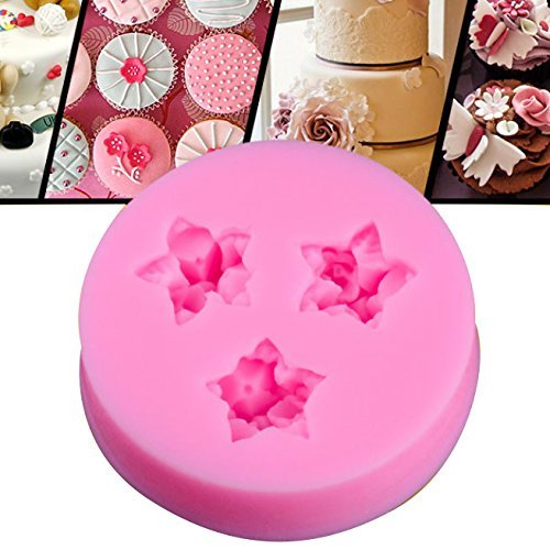 Eastlion Mini Cute DIY Big Flower Cake and Chocolate Decorating Fondant Silicone Sugar Craft Mold(Big Flower) N7