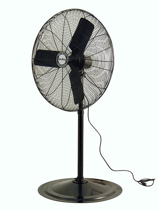 Air King 9124 24-Inch 1/4-Horsepower Industrial Grade Pedestal Fan with 5,130-CFM, Black Finish