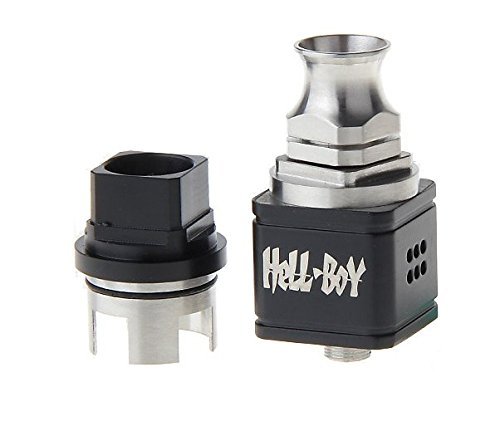 Hellboy Styled RDA Rebuildable Dripping w/ Wide Bore Top Cap - Stainless Steel N2
