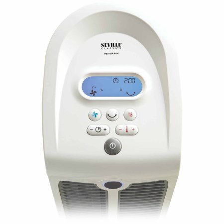 Dual System Tower UltraSlimline Heater Fan, Double Grill Design, LCD Readout, 1450 RPM, Super Conductive Heating... N2