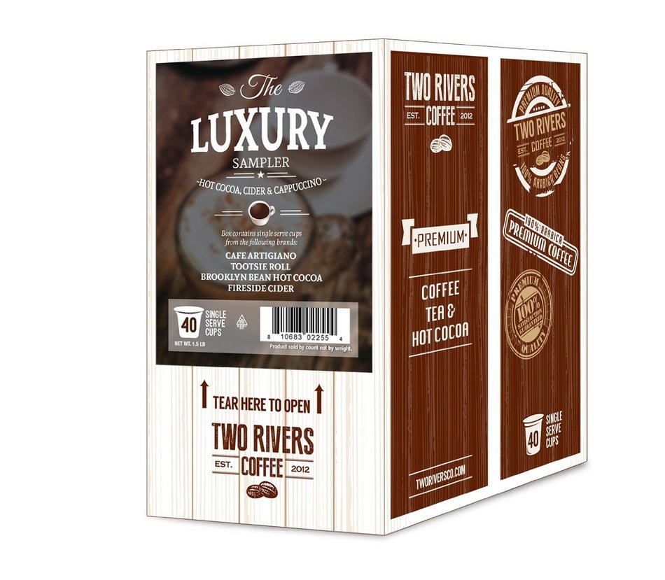 Two Rivers Bit of Everything Single-cup Sampler Pack for Keurig K-Cup Brewers, 40 Count N19