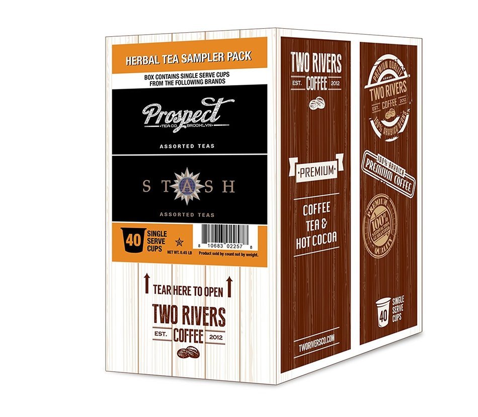 Two Rivers Bit of Everything Single-cup Sampler Pack for Keurig K-Cup Brewers, 40 Count N22