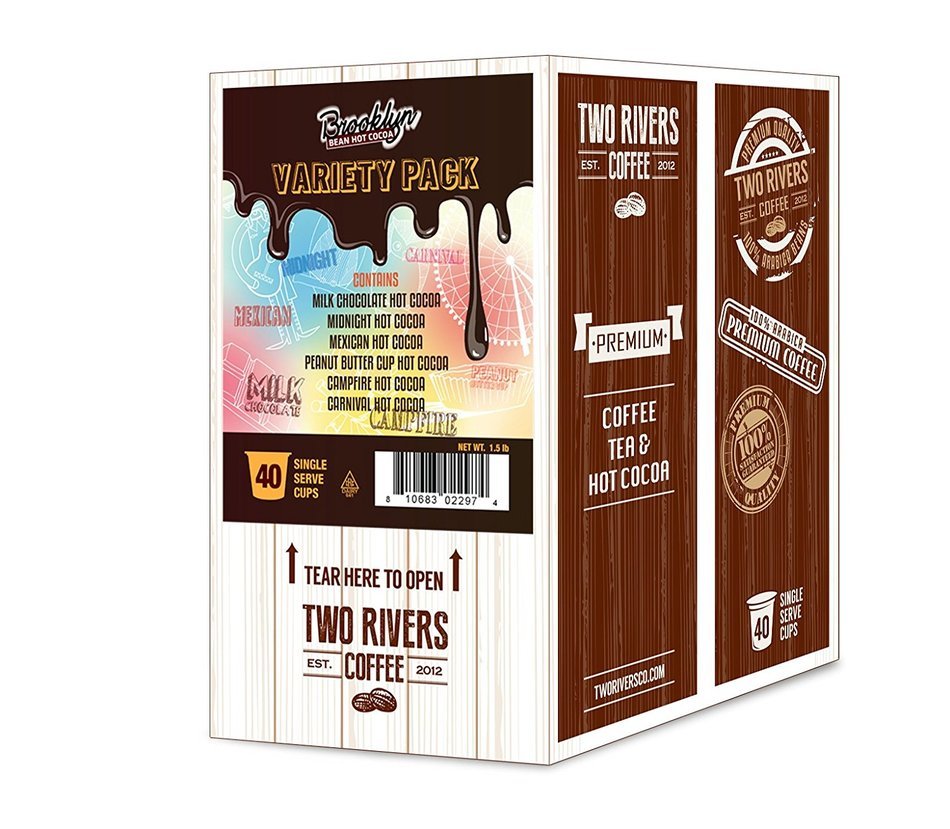 Two Rivers Bit of Everything Single-cup Sampler Pack for Keurig K-Cup Brewers, 40 Count N24