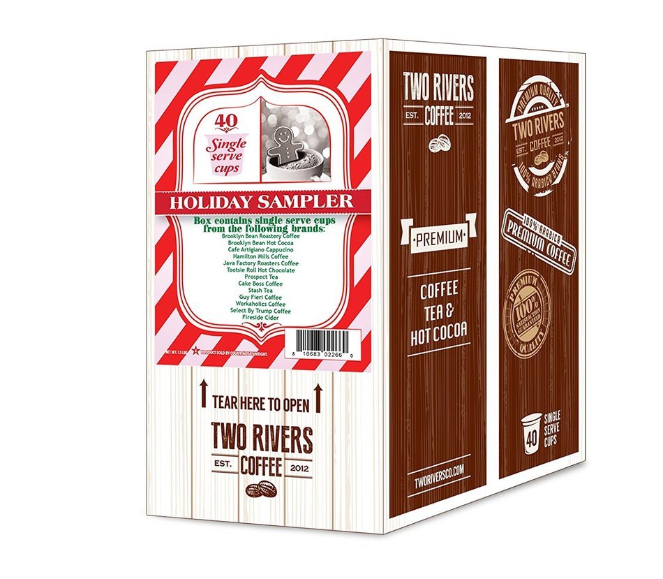 Two Rivers Bit of Everything Single-cup Sampler Pack for Keurig K-Cup Brewers, 40 Count N25