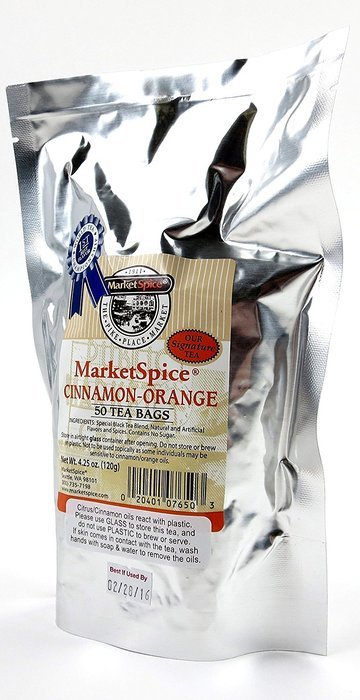 MarketSpice Cinnamon Orange Teabags (50 Pack) Frustration Free Packaging N2