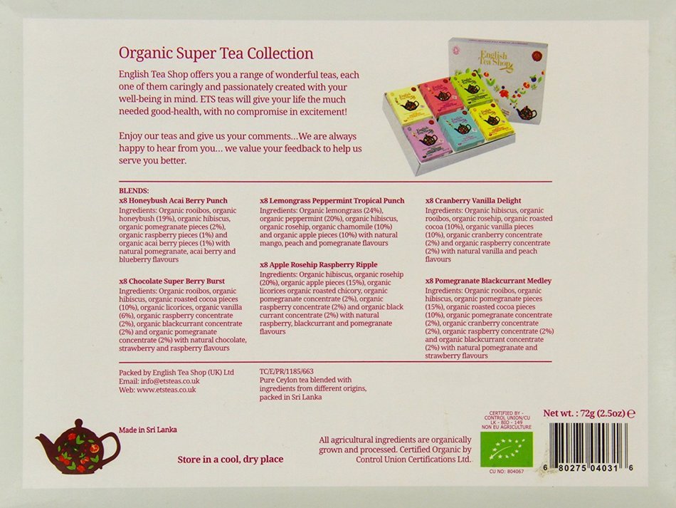 English Tea Shop Organic Super Collection Tea Bags