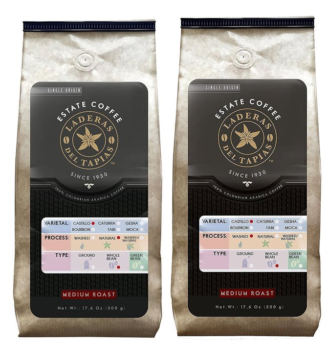 Laderas del Tapias Castillo Natural Whole Bean Colombian Coffee N26