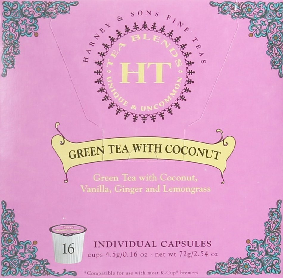 Harney and Sons Green Tea with Coconut and Ginger Capsules, 16 Count N2