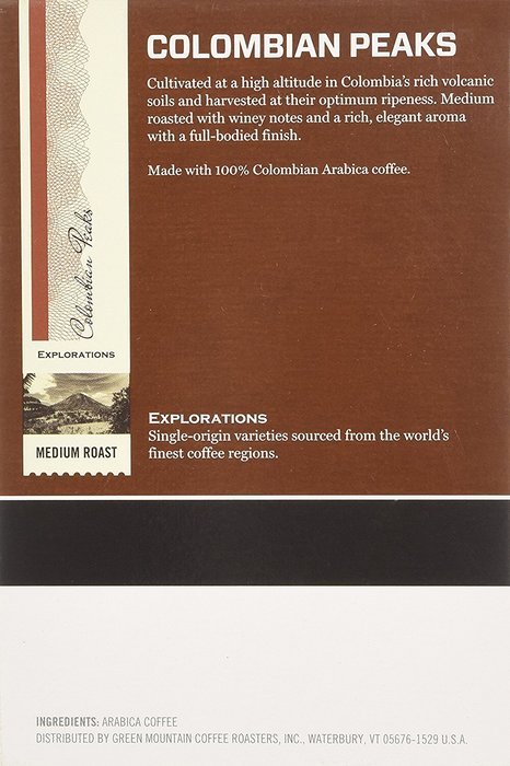 Eight O'Clock Colombian Peaks Medium Roast Coffee K-Cup Packs - 18 CT N2