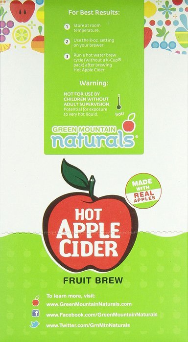 Green Mountain Naturals Hot Apple Cider, K-Cup Portion Count for Keurig K-Cup Brewers, 24-Count N11
